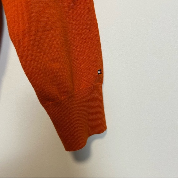 ☁️ Tommy Hilfiger/ Pima cotton orange full button cardigan - Picture 7 of 10